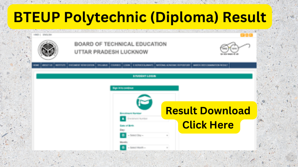 bteup.ac.in Diploma Result 2023
