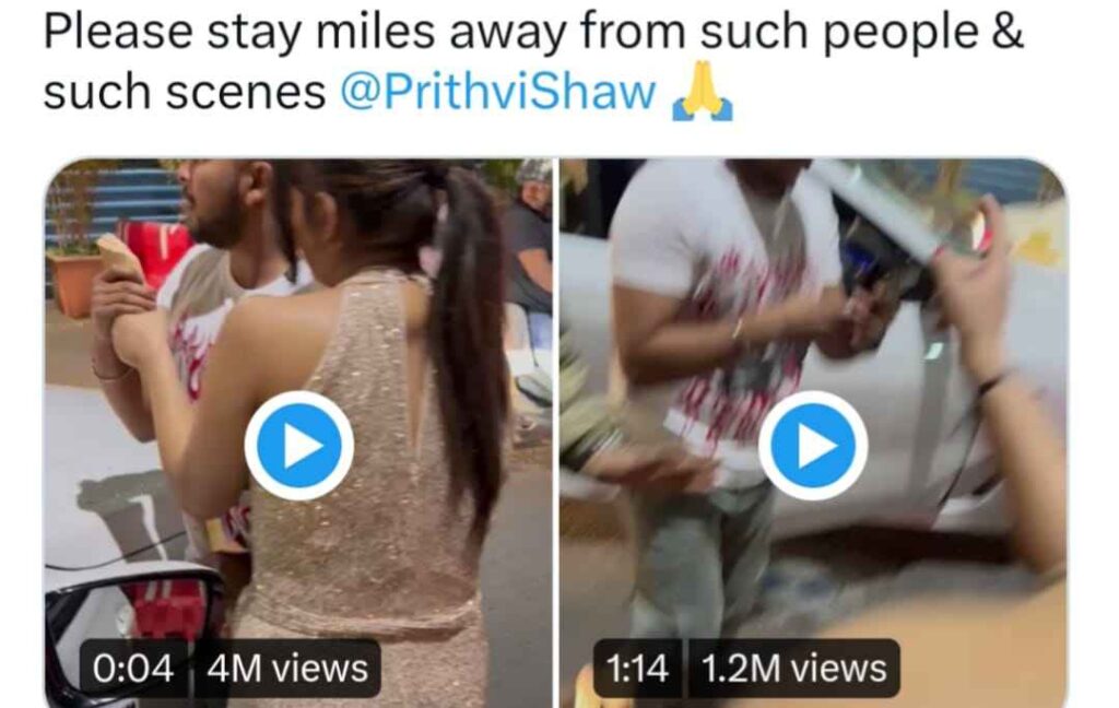 Please stay miles away from such people & such scenes @PrithviShaw