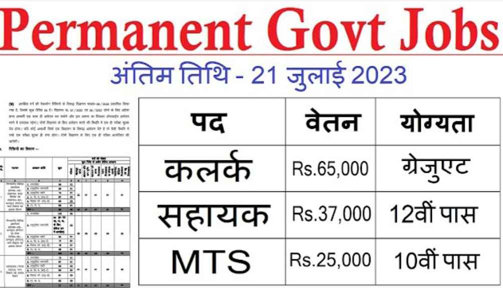 Premanent Govt Jobs 2023 » क्लर्क सहायक एमटीएस पदों आई सीधी भर्तिया ,जल्द देखे , sarkari Naukari ,Govt Jobs , Govt Job Apply , GovtJobs